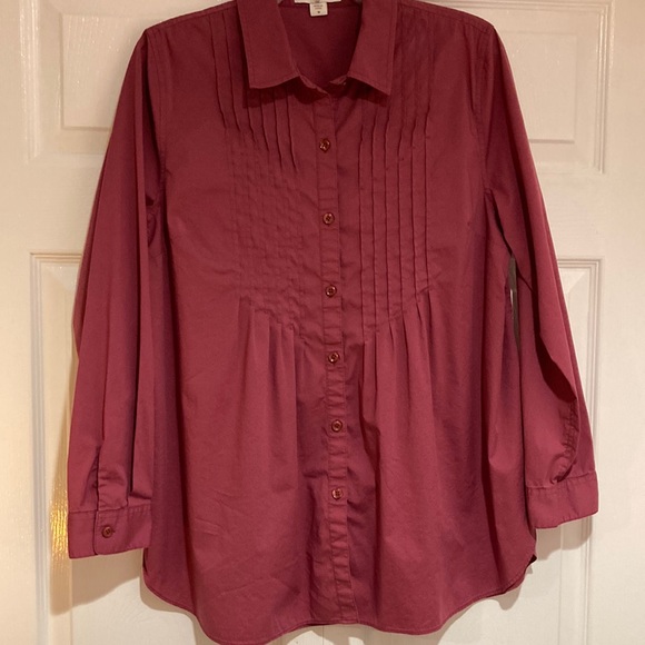 Coldwater Creek Pleated Top - Picture 1 of 13